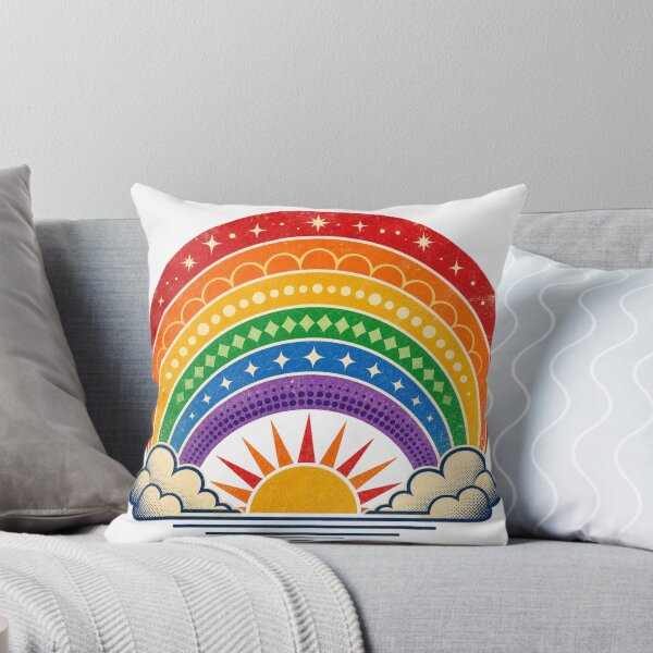 Item preview, Retro Rainbow designed and sold by Artnovalty.redbubble.com.