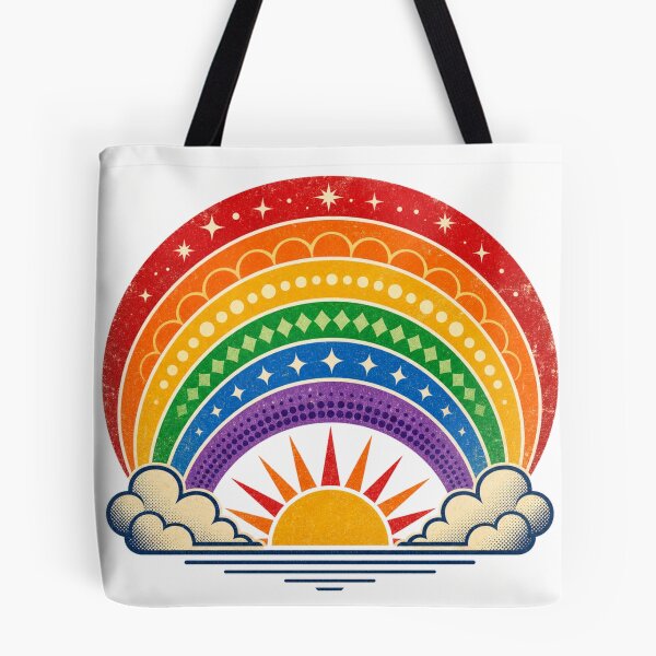 Item preview, Retro Rainbow designed and sold by Artnovalty.redbubble.com.