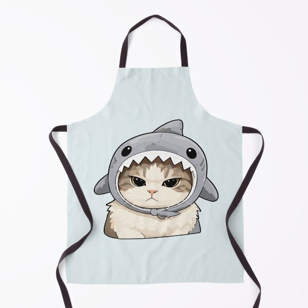 Item preview, Grumpy Shark Cat - Cute Tabby Cat in Shark Costume Illustration designed and sold by arfindo-indra.