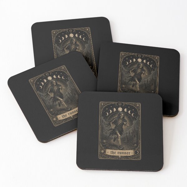Item preview, The Runner Skeleton Tarot Card Moon Phases designed and sold by snowry.
