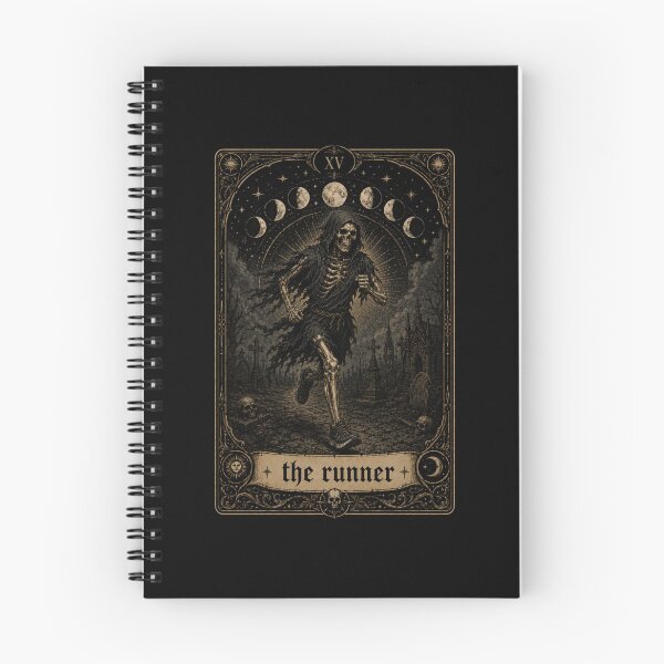Item preview, The Runner Skeleton Tarot Card Moon Phases designed and sold by snowry.