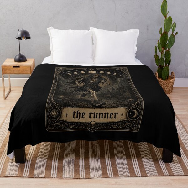 Item preview, The Runner Skeleton Tarot Card Moon Phases designed and sold by snowry.