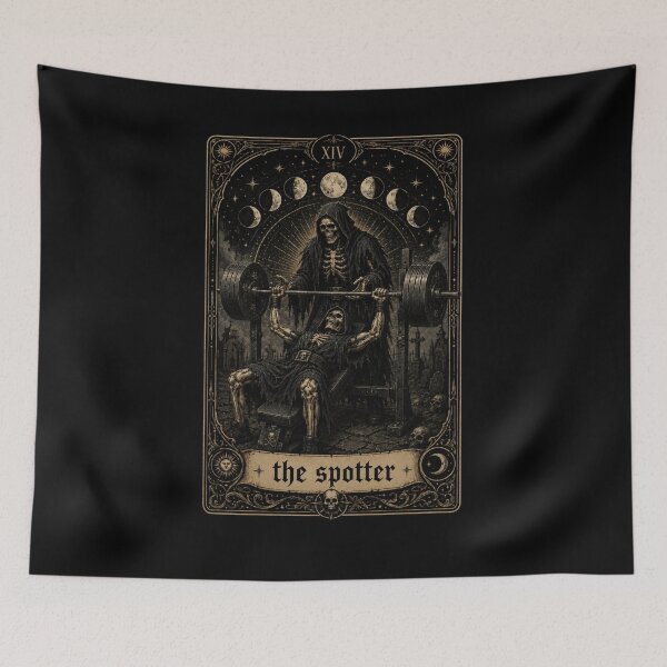 Item preview, The Spotter Grim Reaper Weightlifting Design designed and sold by snowry.