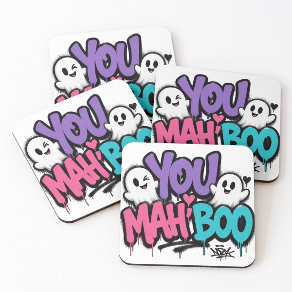Item preview, Cute Halloween Ghosts Pun – Colorful Spray Paint Couples Art designed and sold by LavIsInTheAir.