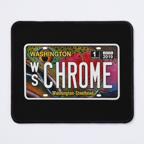 Item preview, Washington Steelhead License Plate Sticker | Fly Fishing Sticker for Anglers designed and sold by Swanny's Custom T-shirt and Gift Designs.