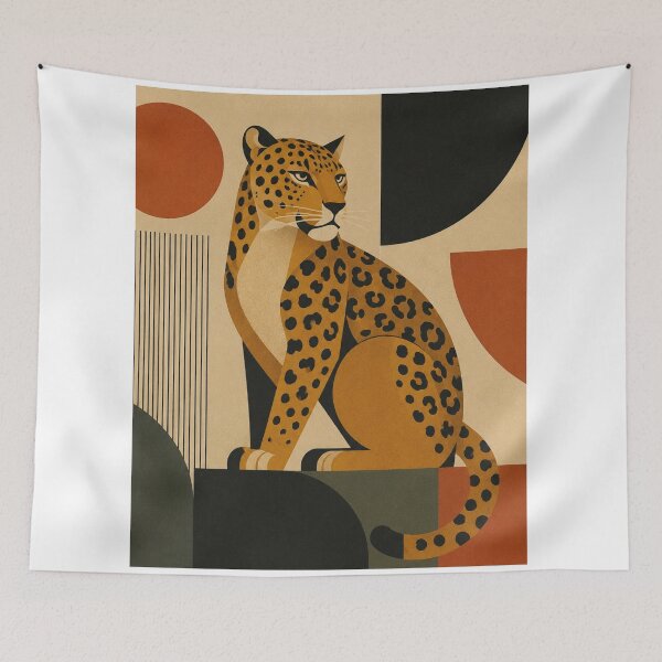 Item preview, Jaguar – Mid Century Modern Bauhaus Art designed and sold by Rooted & Co.