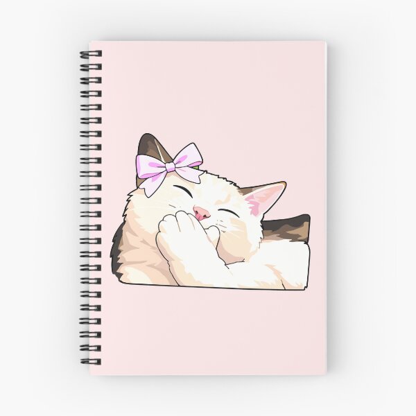 Item preview, Giggling Cat with Bow - Cute Laughing Feline Meme Art designed and sold by arfindo-indra.