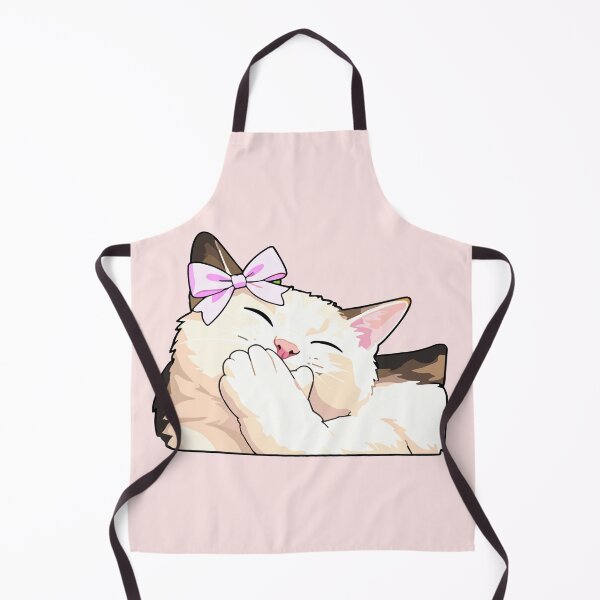 Item preview, Giggling Cat with Bow - Cute Laughing Feline Meme Art designed and sold by arfindo-indra.
