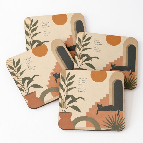 Item preview, Slow Down – Mid Century Modern Boho Wall Art designed and sold by Rooted & Co.