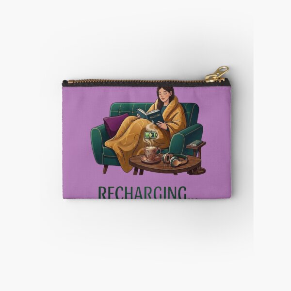 Item preview, Recharging Introvert Girl Reading Book on Sofa designed and sold by Northern Glow Art.