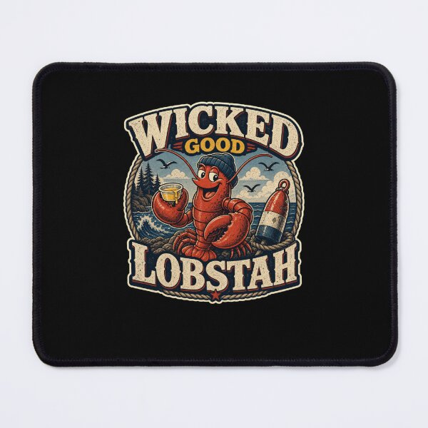 Item preview, New England Lobster Cartoon Coastal Design designed and sold by snowry.