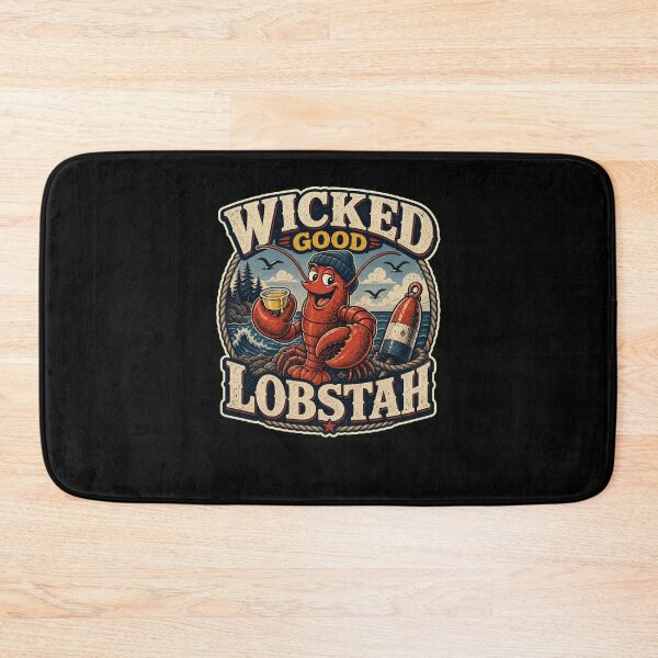 Item preview, New England Lobster Cartoon Coastal Design designed and sold by snowry.