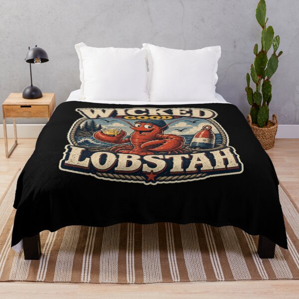 Item preview, New England Lobster Cartoon Coastal Design designed and sold by snowry.