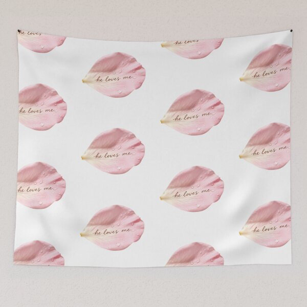 Item preview, He Loves Me — Pink Rose Petal with Dew Drops designed and sold by Bondingbonding.