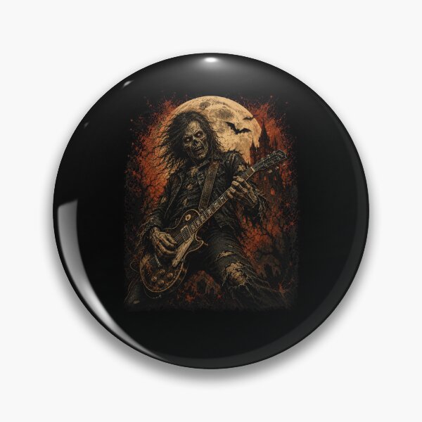 Item preview, Zombie Rock Guitarist Full Moon Horror designed and sold by snowry.