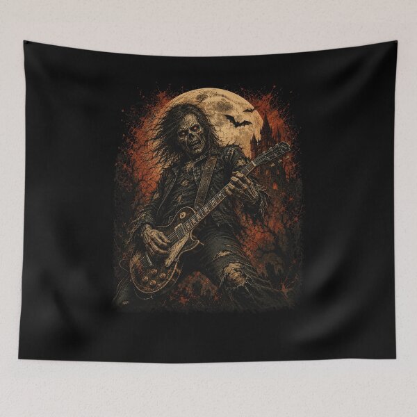 Item preview, Zombie Rock Guitarist Full Moon Horror designed and sold by snowry.