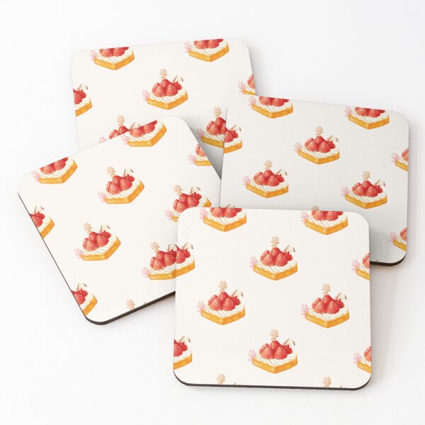 Item preview, Cute Strawberry Cream Toast & Friends Seamless Pattern designed and sold by Tokki Treats .