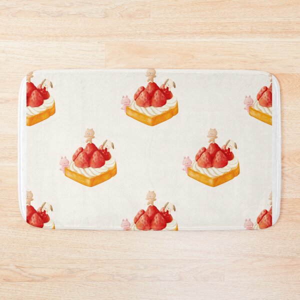 Item preview, Cute Strawberry Cream Toast & Friends Seamless Pattern designed and sold by mmkn.art.
