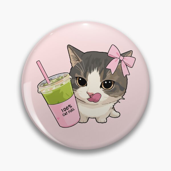 Item preview, 100% Cat Fuel - Cute Tabby Cat with Matcha Drink Art designed and sold by arfindo-indra.