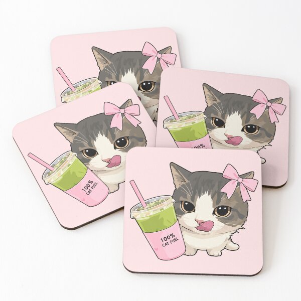 Item preview, 100% Cat Fuel - Cute Tabby Cat with Matcha Drink Art designed and sold by arfindo-indra.