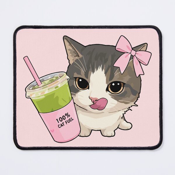 Item preview, 100% Cat Fuel - Cute Tabby Cat with Matcha Drink Art designed and sold by arfindo-indra.
