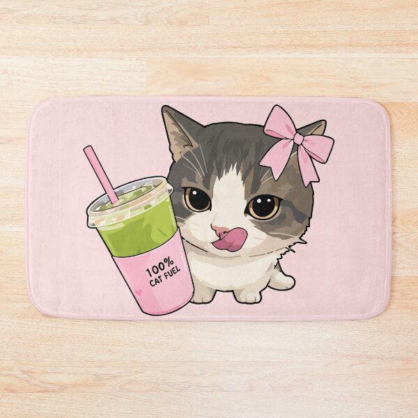 Item preview, 100% Cat Fuel - Cute Tabby Cat with Matcha Drink Art designed and sold by arfindo-indra.