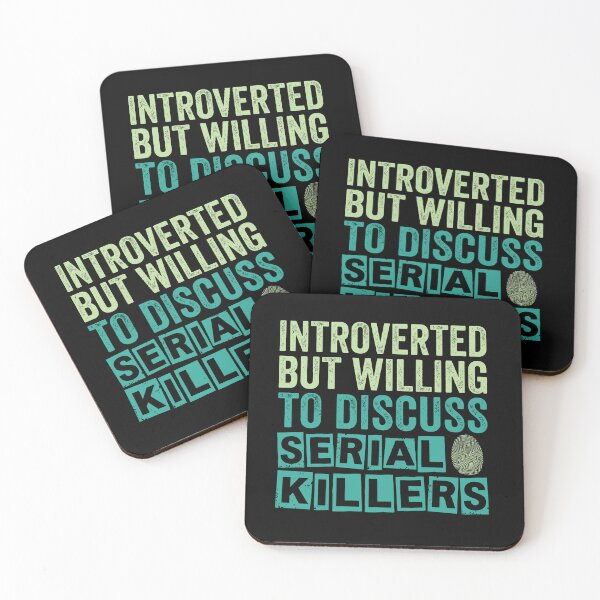Item preview, Introverted But Willing to Discuss Serial Killers Funny Retro Design designed and sold by AdyKurniawan.