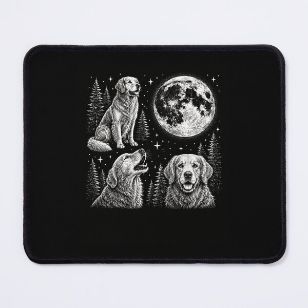 Item preview, Retriever Dog Moon Forest Stars Line Art designed and sold by snowry.