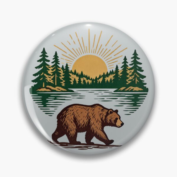 Item preview, Vintage Bear in the Woods Adventure designed and sold by AOCollections.