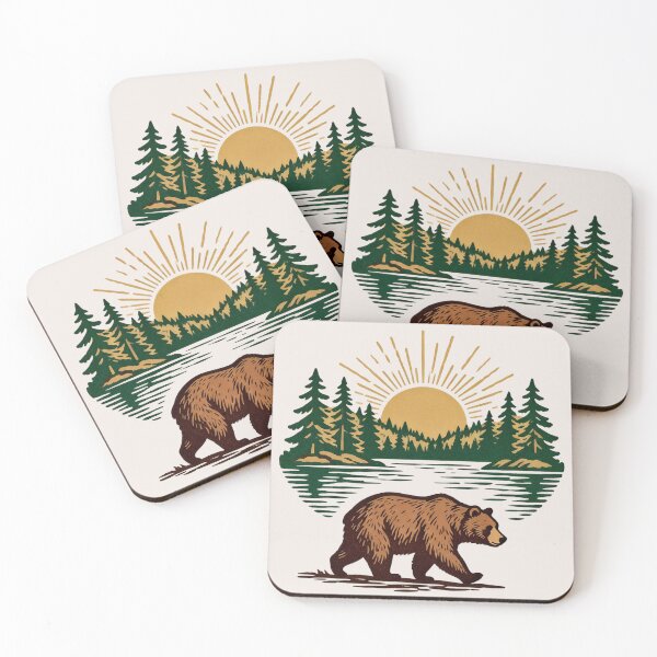 Item preview, Vintage Bear in the Woods Adventure designed and sold by AOCollections.