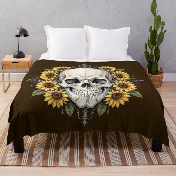 Item preview, Sunflower Skull Gothic Floral Design designed and sold by SweetLilith.