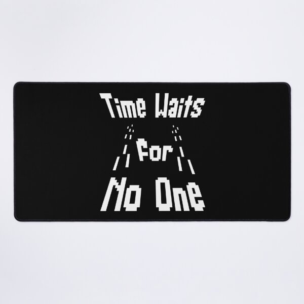 Item preview, Time Waits For No One – White Pixel Art Retro Quote designed and sold by THROUGH-LIFE.