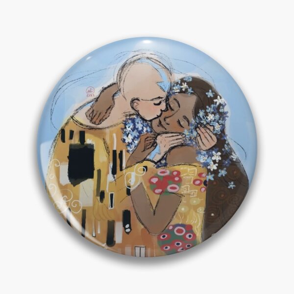 Item preview, Avatar the Last Airbender Katara x Aang The Kiss by Gustav Klimt designed and sold by ferazzi.