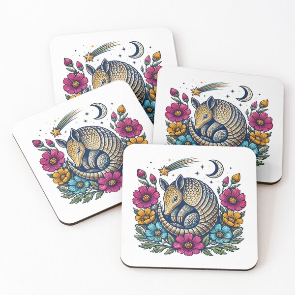 Item preview, Blockprint Armadillo Cosmos Star designed and sold by aihrgdesign.