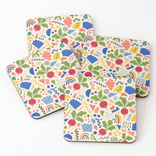 Item preview, Memphis Radish Paper Fan Pattern designed and sold by aihrgdesign.