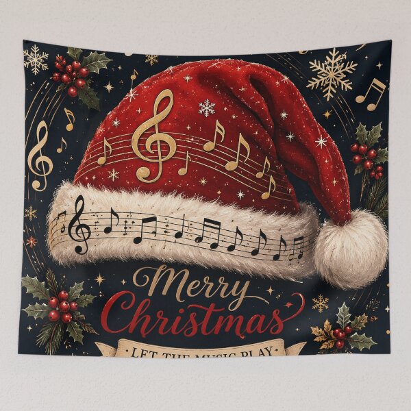 Item preview, Copy of Merry Christmas Let The Music Play | Santa Hat Music Lover Gift designed and sold by TeikunShop.