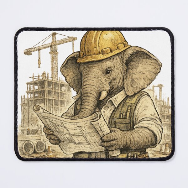 Item preview, 29. Elephant Engineer Vintage Illustration designed and sold by สุธรรมาท  ทองกร.