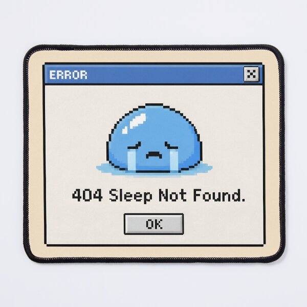 Item preview, 404 Sleep Not Found – Programmer Sleep Meme Sticker designed and sold by ManggaeJM.