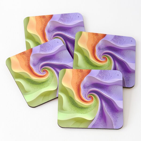 Item preview, Colorful Spiral Design in Lavender Orange Green designed and sold by Vicky Brago-Mitchell®.