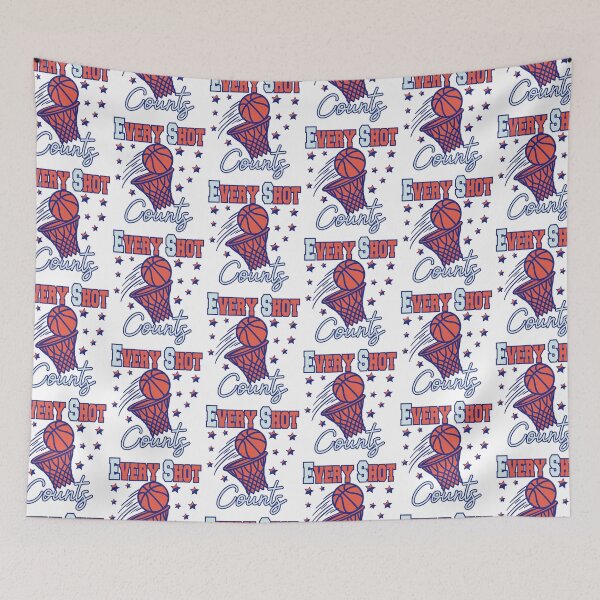 Item preview, Every Shot Counts – Orange & Navy Varsity Basketball Design designed and sold by THROUGH-LIFE.