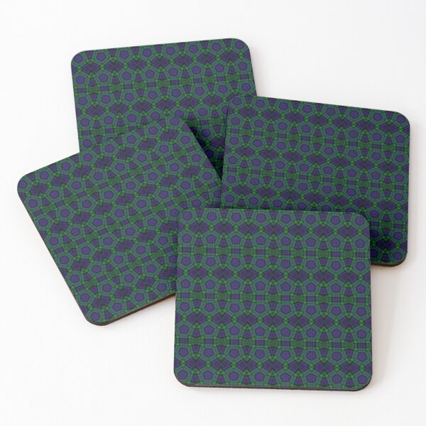 Item preview, Black Watch Tartan Pentagon Fract-art-an (Pattern) designed and sold by Cathedral of Curiosity.