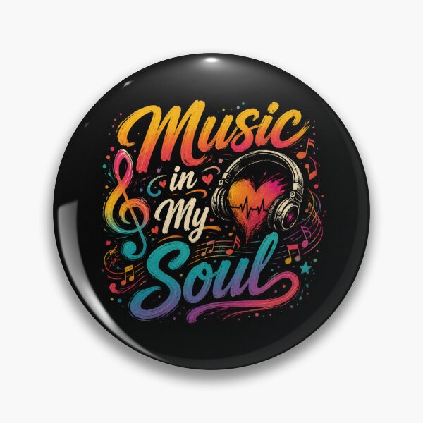 Item preview, Music in My Soul | Colorful Music Lover Headphones Heart Design designed and sold by RJACreative.