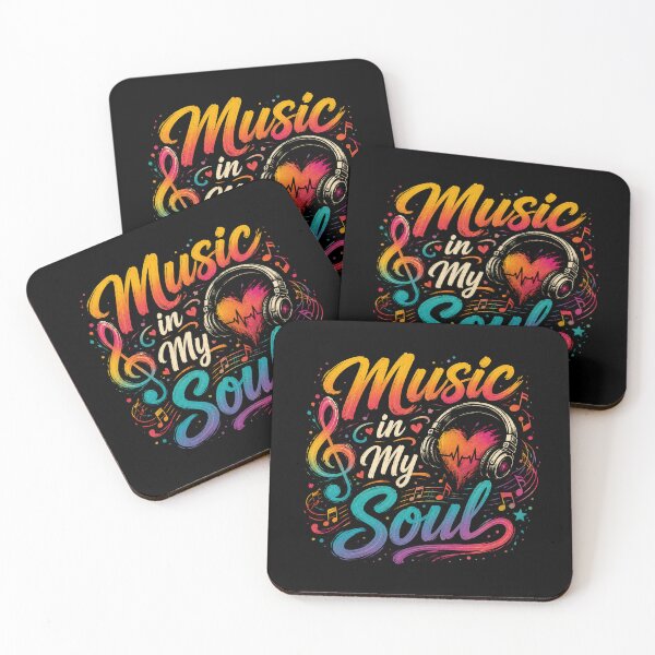 Item preview, Music in My Soul | Colorful Music Lover Headphones Heart Design designed and sold by RJACreative.