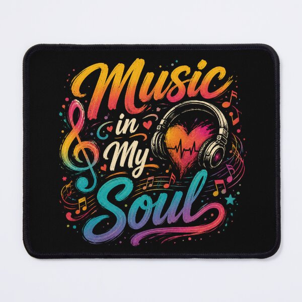 Item preview, Music in My Soul | Colorful Music Lover Headphones Heart Design designed and sold by RJACreative.