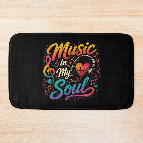 Item preview, Music in My Soul | Colorful Music Lover Headphones Heart Design designed and sold by RJACreative.