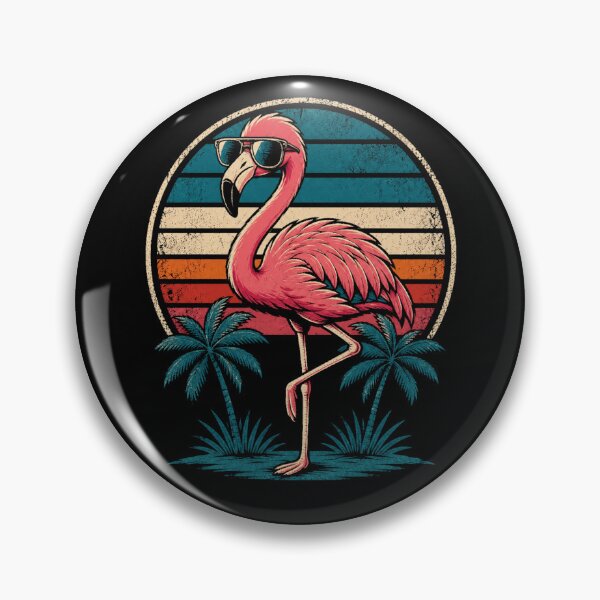 Artikelvorschau, Vintage Retro Flamingo Sonnenbrille Tropisch entworfen und verkauft von Moizento.