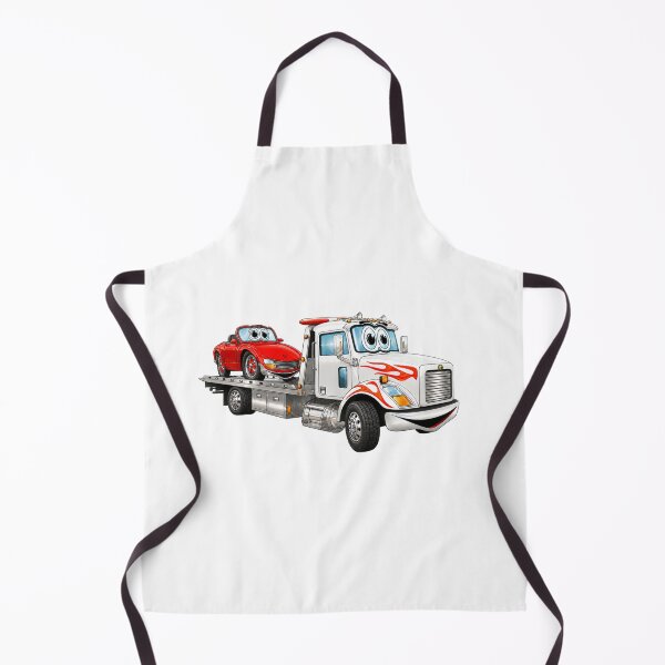 Item preview, White Cartoon Car Hauler Truck with a Red Car designed and sold by Scott Hayes.