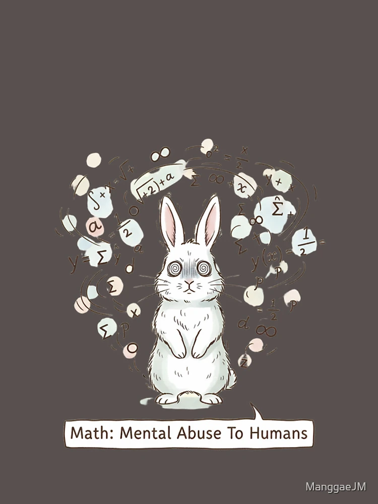 Thumbnail 4 of 4, iPhone Case, Math Mental Abuse – Funny Math Student Rabbit Design designed and sold by ManggaeJM.