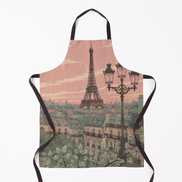Item preview, Paris Promenade: Pastel Parisian Rooftops & Eiffel Tower Illustration designed and sold by CaseyMichelleArt.