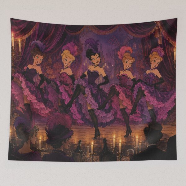 Item preview, French Vintage Cabaret Can-Can Dancers  designed and sold by CaseyMichelleArt.